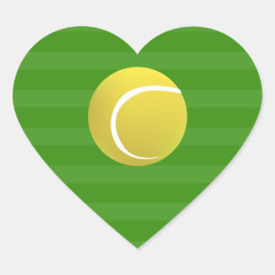 Tennis court & TENNIS ball Heart Sticker