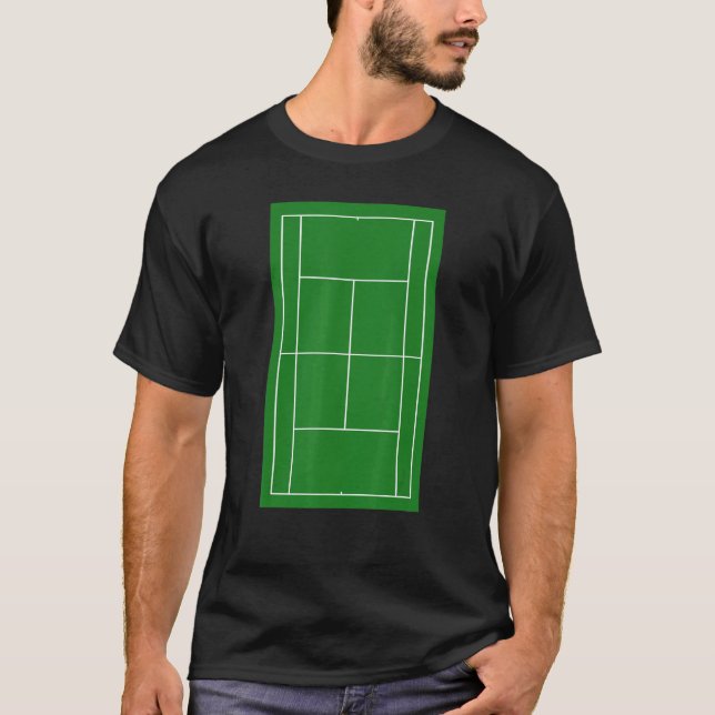 Tennis Court Tennis Gag Fan Player Coach T-Shirt (Front)