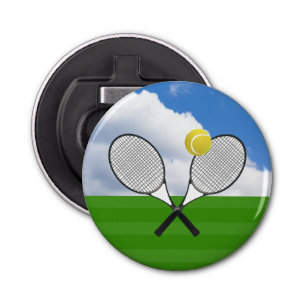 Tennis court & TENNIS RACKETS Bottle Opener