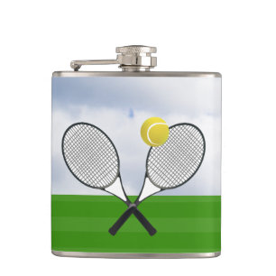Tennis court & TENNIS RACKETS Hip Flask