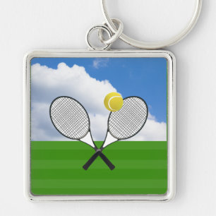 Tennis court & TENNIS RACKETS Key Ring