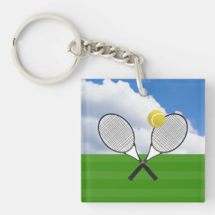 Tennis court & TENNIS RACKETS Key Ring