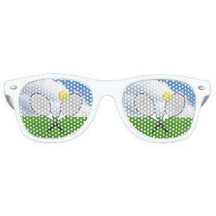 Tennis court & TENNIS RACKETS Retro Sunglasses