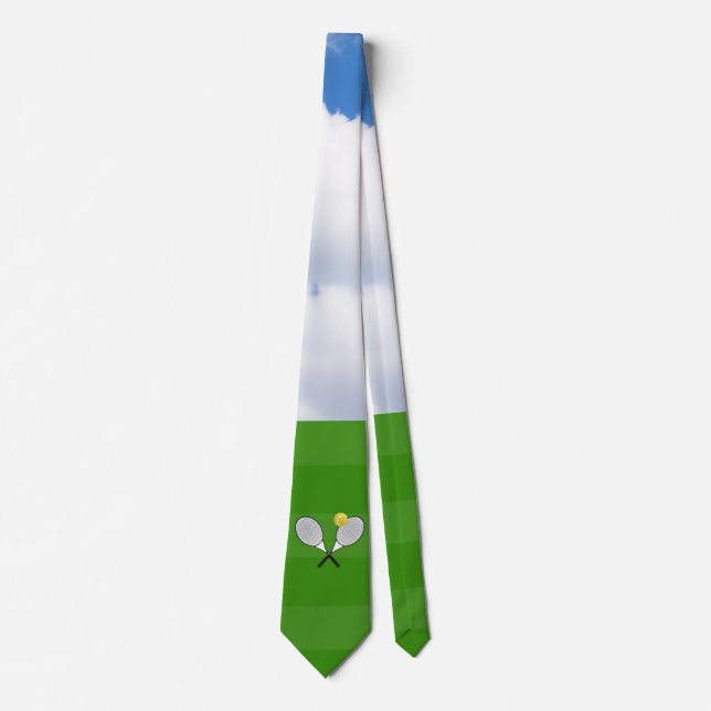 Tennis court & TENNIS RACKETS Tie (Front)