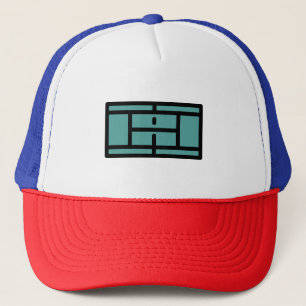 tennis-court trucker hat