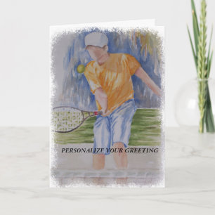 TENNIS CUSTOMIZABLE GREETING CARD