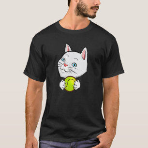 Tennis Cute Kids Cat Mania Unique T-Shirt