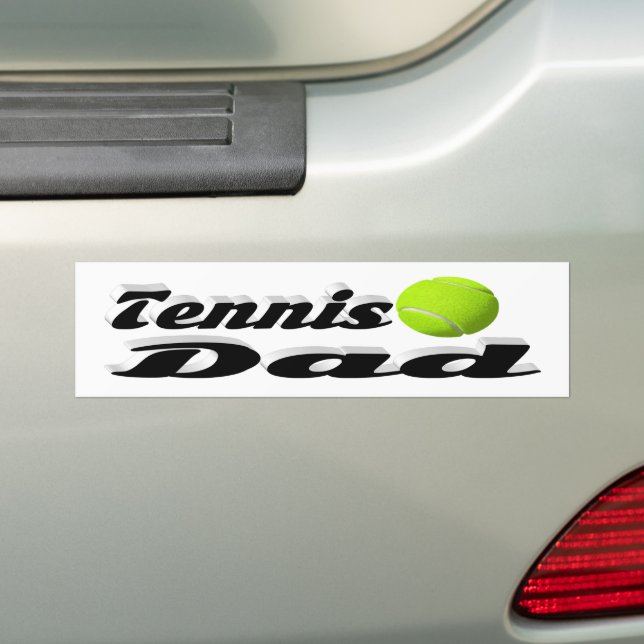 Tennis Dad Bumper Sticker (On Car)