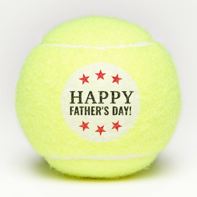 Tennis Dad Happy Father's Day Balls (Front)