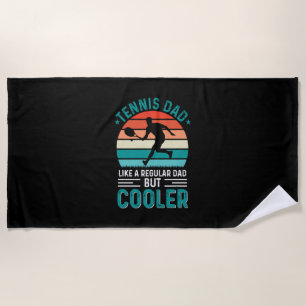 Tennis Dad Retro Sunset Beach Towel