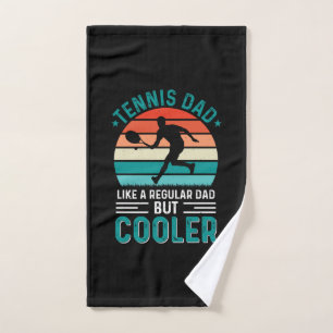 Tennis Dad Retro Sunset Hand Towel