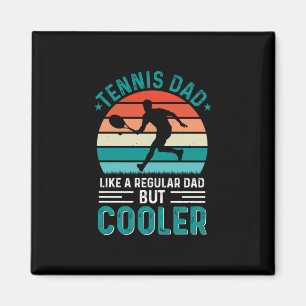 Tennis Dad Retro Sunset Magnet