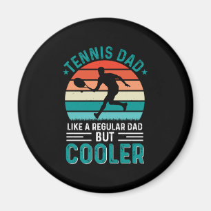 Tennis Dad Retro Sunset Magnet