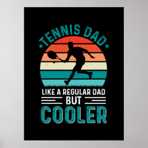 Tennis Dad Retro Sunset Poster