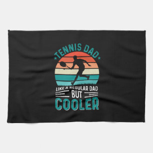 Tennis Dad Retro Sunset Tea Towel