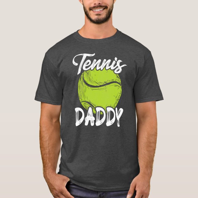 Tennis Daddy Men Family Matching Set Tennis Ball T-Shirt (Front)