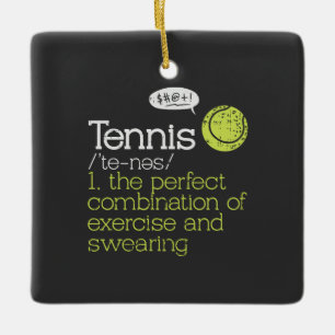 Tennis Definition Ceramic Ornament