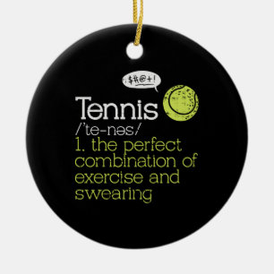Tennis Definition Ceramic Tree Decoration