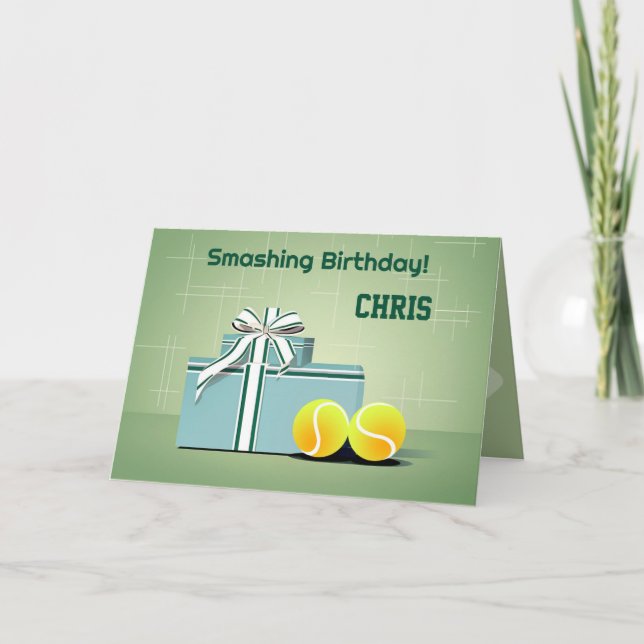 🎾Tennis Delight: A Smashing Birthday Card (Front)