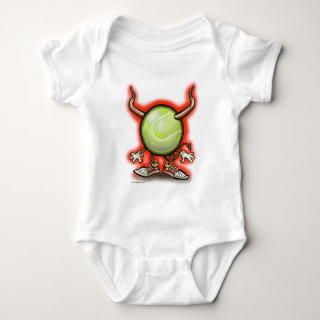 Tennis Demon Baby Bodysuit (Front)