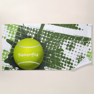 Tennis Design Beach Towel