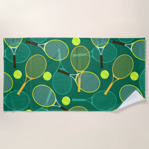 Tennis Design  Beach Towel