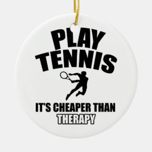 Tennis   design ceramic tree decoration