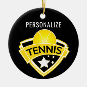 Tennis Design Ceramic Tree Decoration