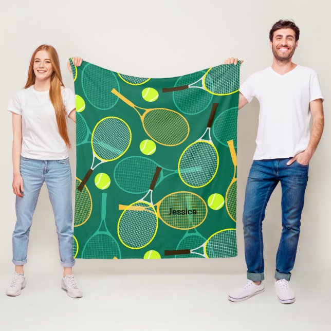 Tennis Design  Fleece Blanket (In Situ)