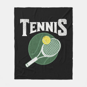 Tennis design fleece blanket