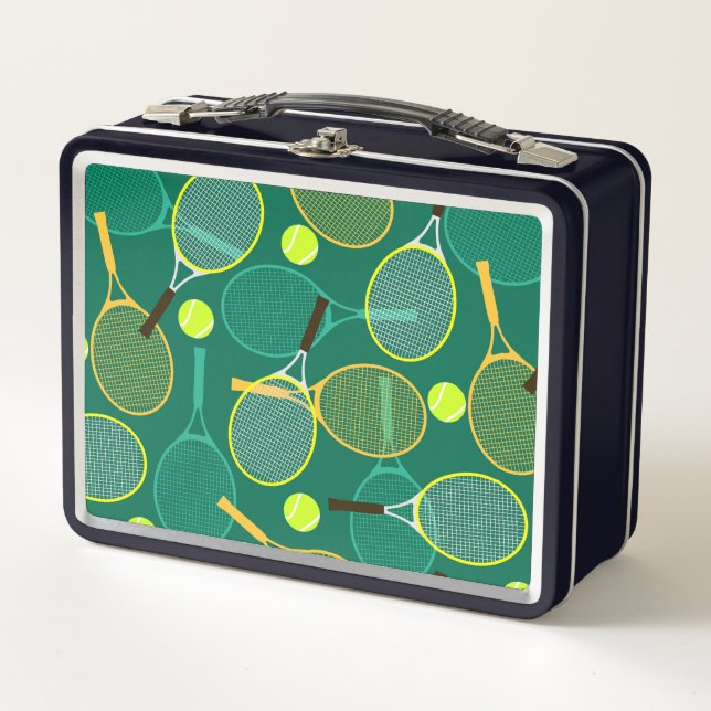 Tennis Design  Metal Lunch Box (Front)