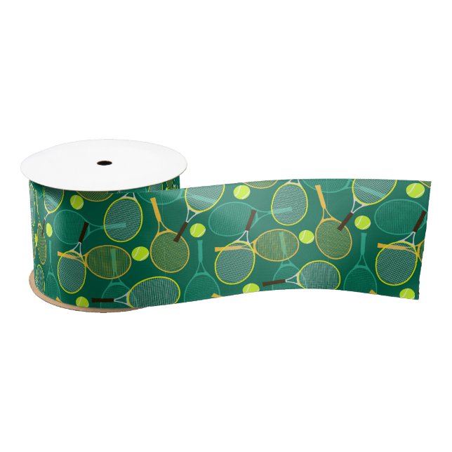 Tennis Design  Satin Ribbon (Spool)