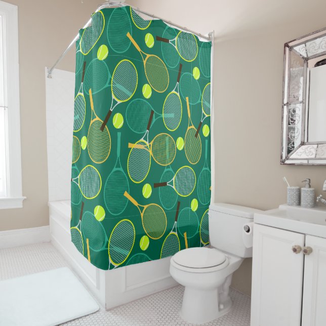 Tennis Design  Shower Curtain (In Situ)