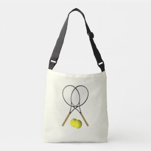 Tennis Doubles Cream Crossbody Bag