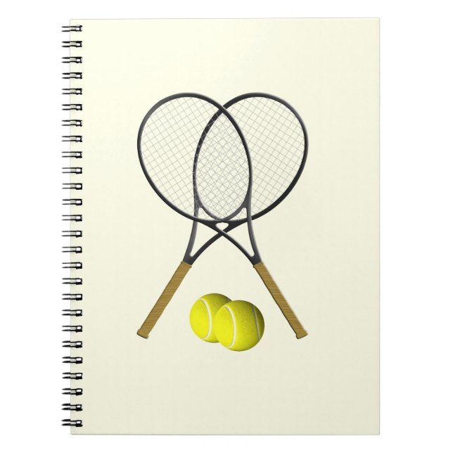 Tennis Doubles Cream Notebook (Front)