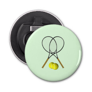 Tennis Doubles Green Bottle Opener
