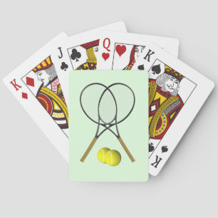 Tennis Doubles Green Playing Cards