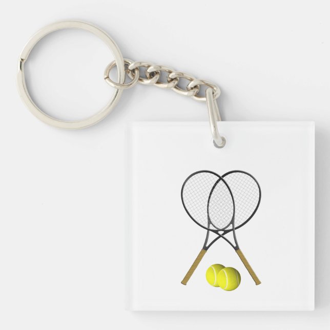 Tennis Doubles  Key Ring (Front)