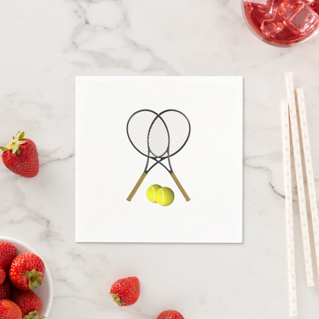 Tennis Doubles White Napkin (Insitu)