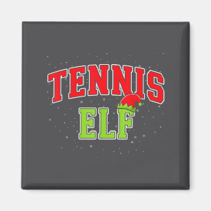 Tennis Elf Christmas Family Matching Group Xmas  Magnet