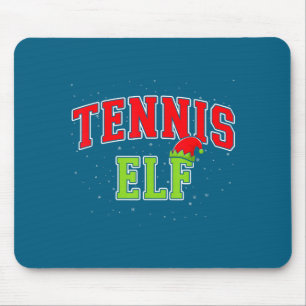 Tennis Elf Christmas Family Matching Group Xmas  Mouse Pad