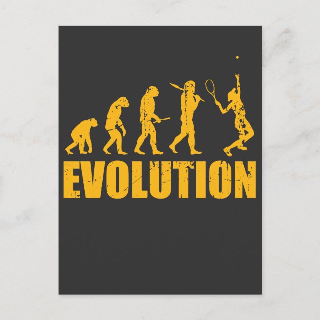 Tennis Evolution Gift Idea - Sport Hobby Postcard (Front)