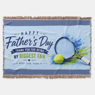 Tennis Father’s Day for Dad  Throw Blanket