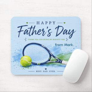 Tennis Father's Day with racket and ball for Dad Mouse Pad