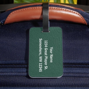 Tennis - Female Player and Ball Personalise Luggage Tag