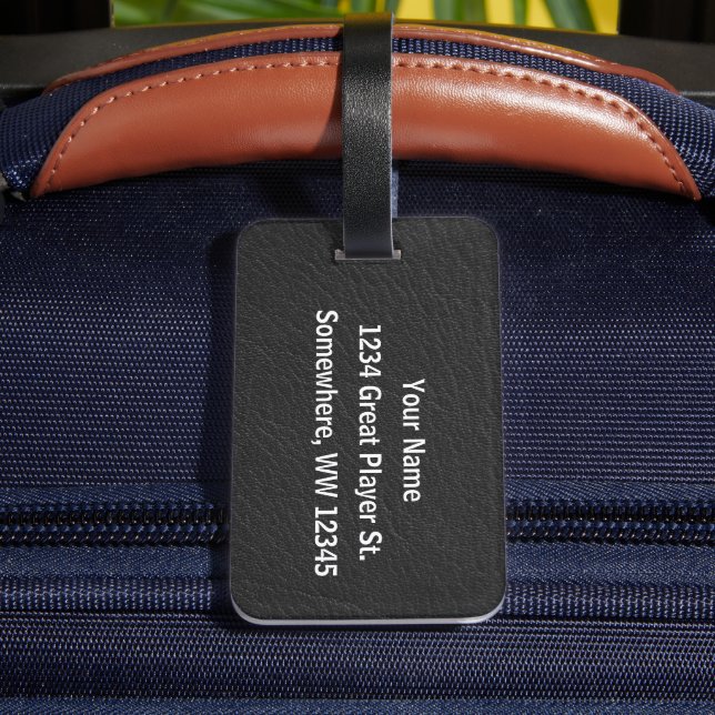 Tennis - Female Player and Ball Personalize Luggage Tag (Back Insitu 4)