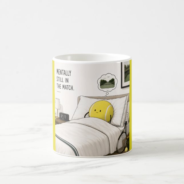 Tennis funny saying coffee mug (Center)