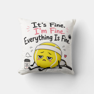 Tennis funny saying cushion