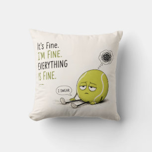 Tennis funny saying cushion