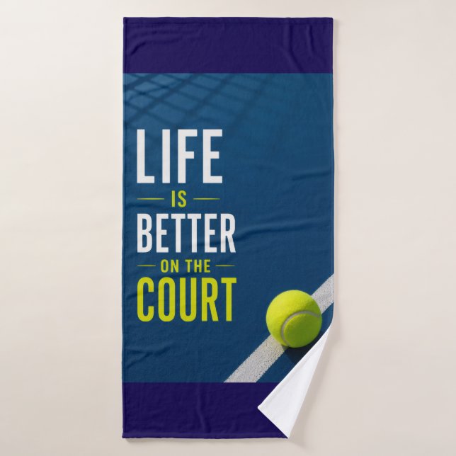 Tennis Funny Saying for player Bath Towel (Bath Towel)